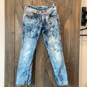 True Religion Red rope stitch 30”